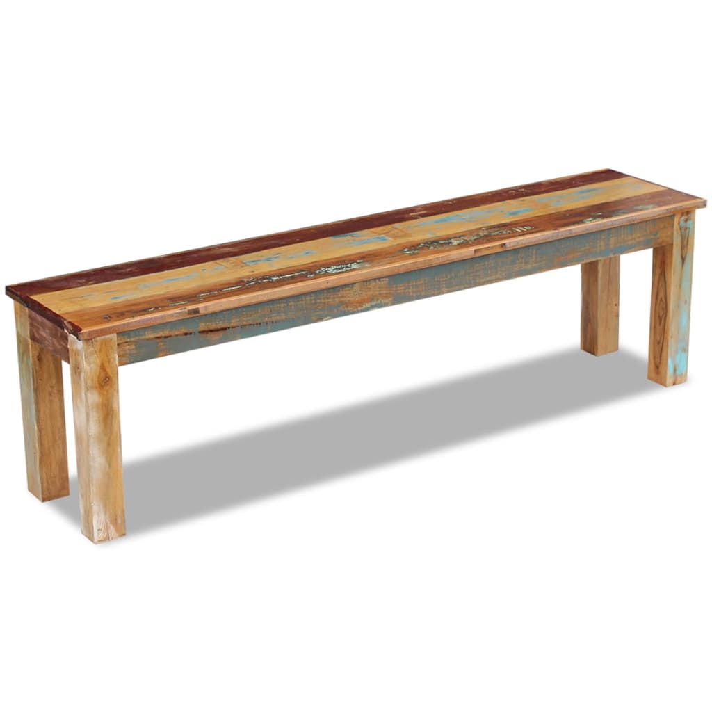 Bench Solid Reclaimed Wood 160x35x46 cm - OLBRIT