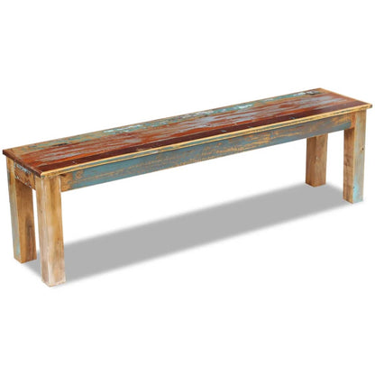 Bench Solid Reclaimed Wood 160x35x46 cm - OLBRIT