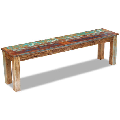 Bench Solid Reclaimed Wood 160x35x46 cm - OLBRIT