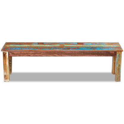 Bench Solid Reclaimed Wood 160x35x46 cm - OLBRIT