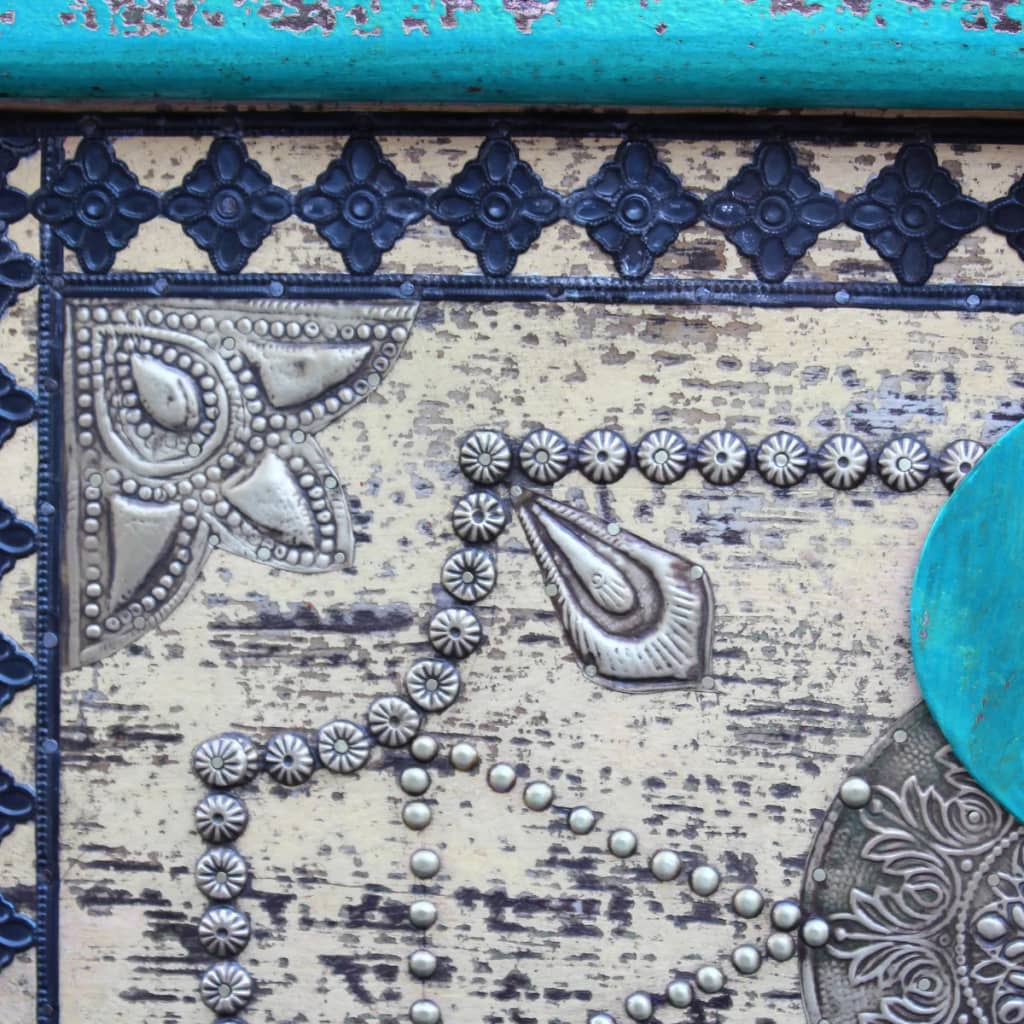 Storage Chest Blue Mango Wood 80x40x45 cm - OLBRIT