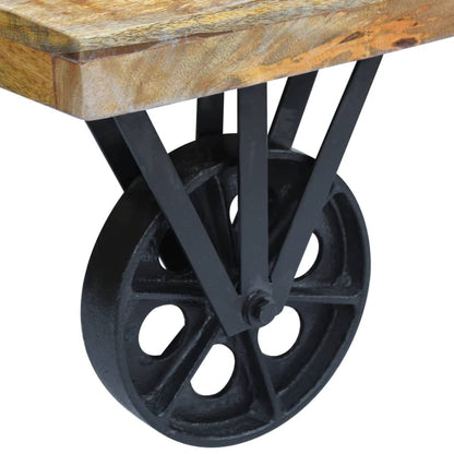 Industrial Coffee Table Mango Wood 120x60x30 cm - OLBRIT