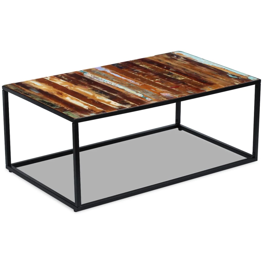 Coffee Table Solid Reclaimed Wood 100x60x40 cm - OLBRIT