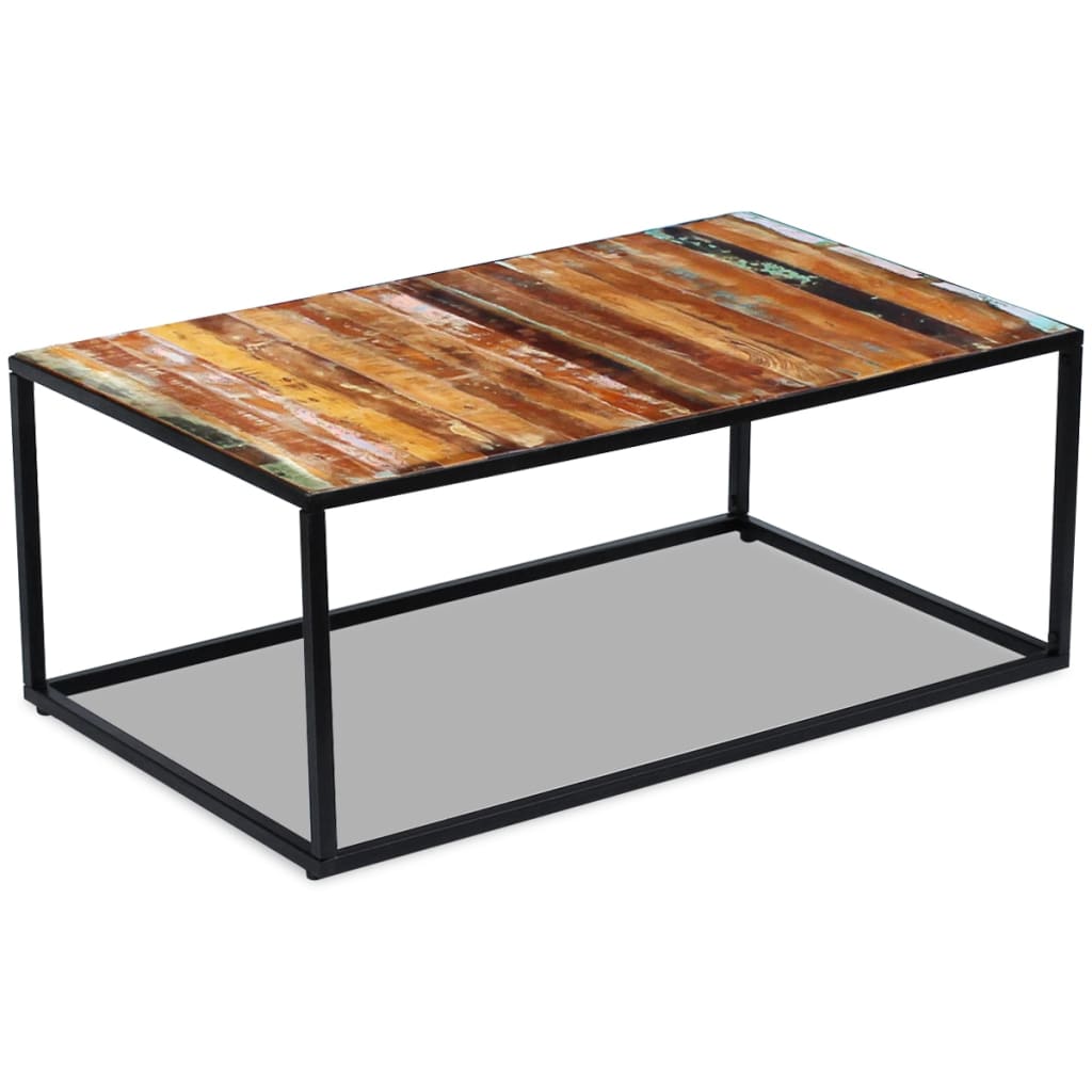 Coffee Table Solid Reclaimed Wood 100x60x40 cm - OLBRIT