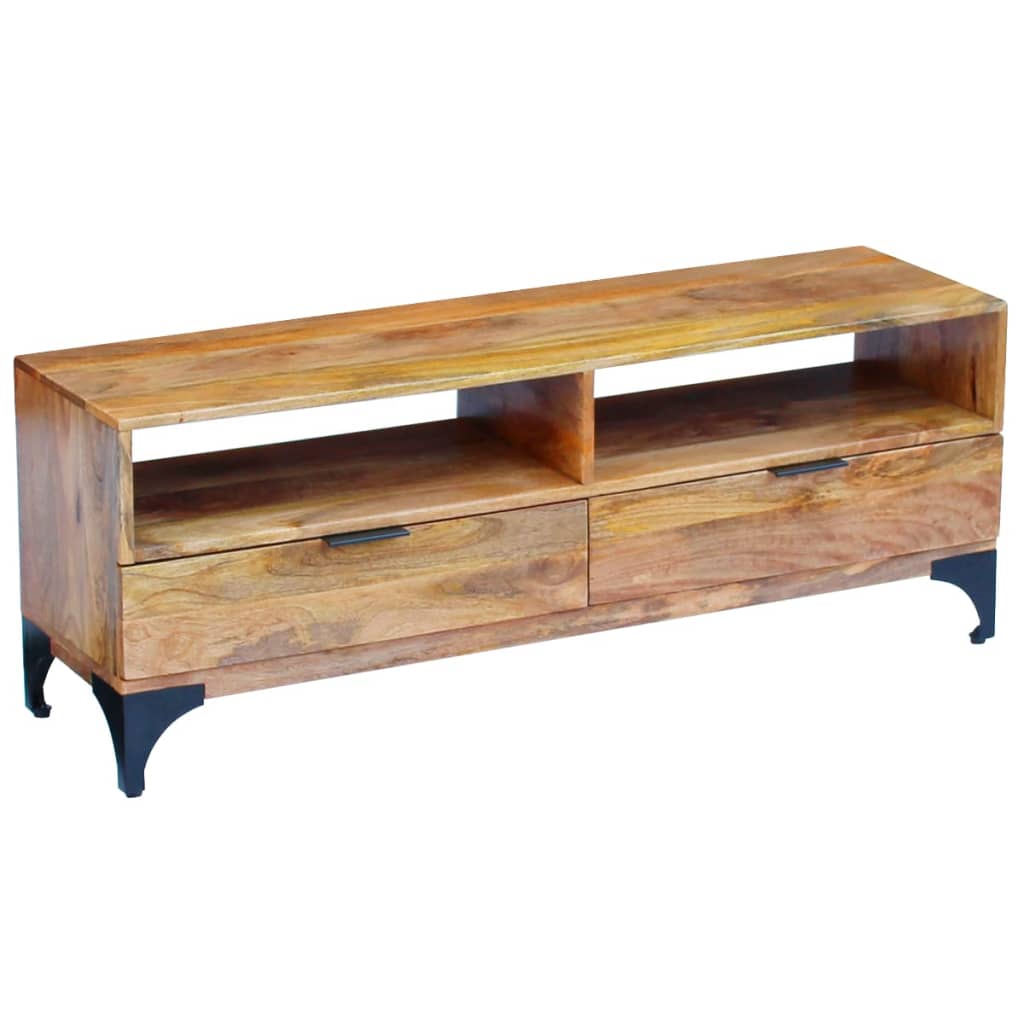TV Stand Mango Wood 120x35x45 cm - OLBRIT