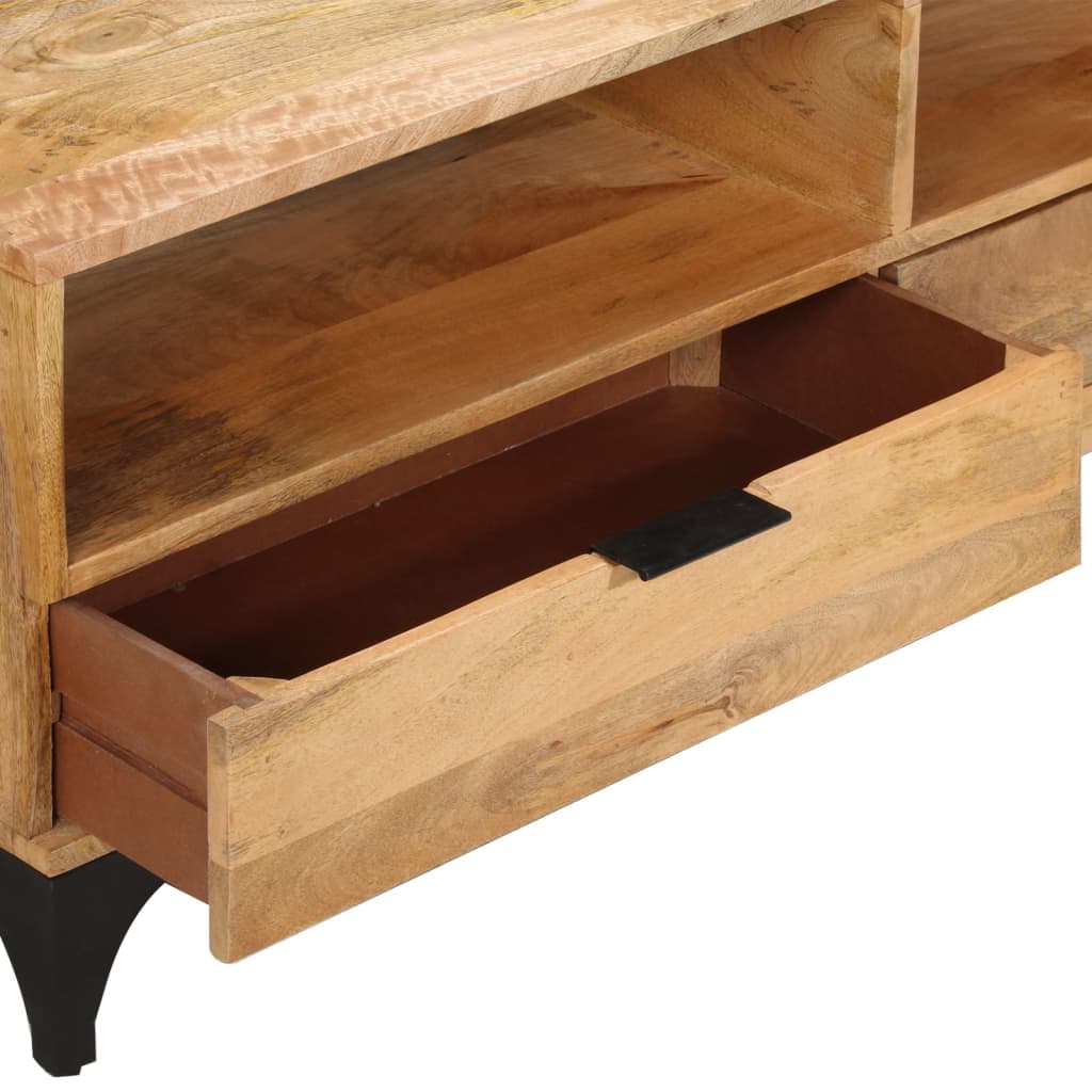 TV Stand Mango Wood 120x35x45 cm - OLBRIT