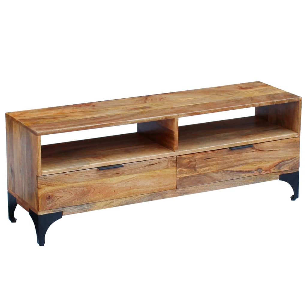 TV Stand Mango Wood 120x35x45 cm - OLBRIT