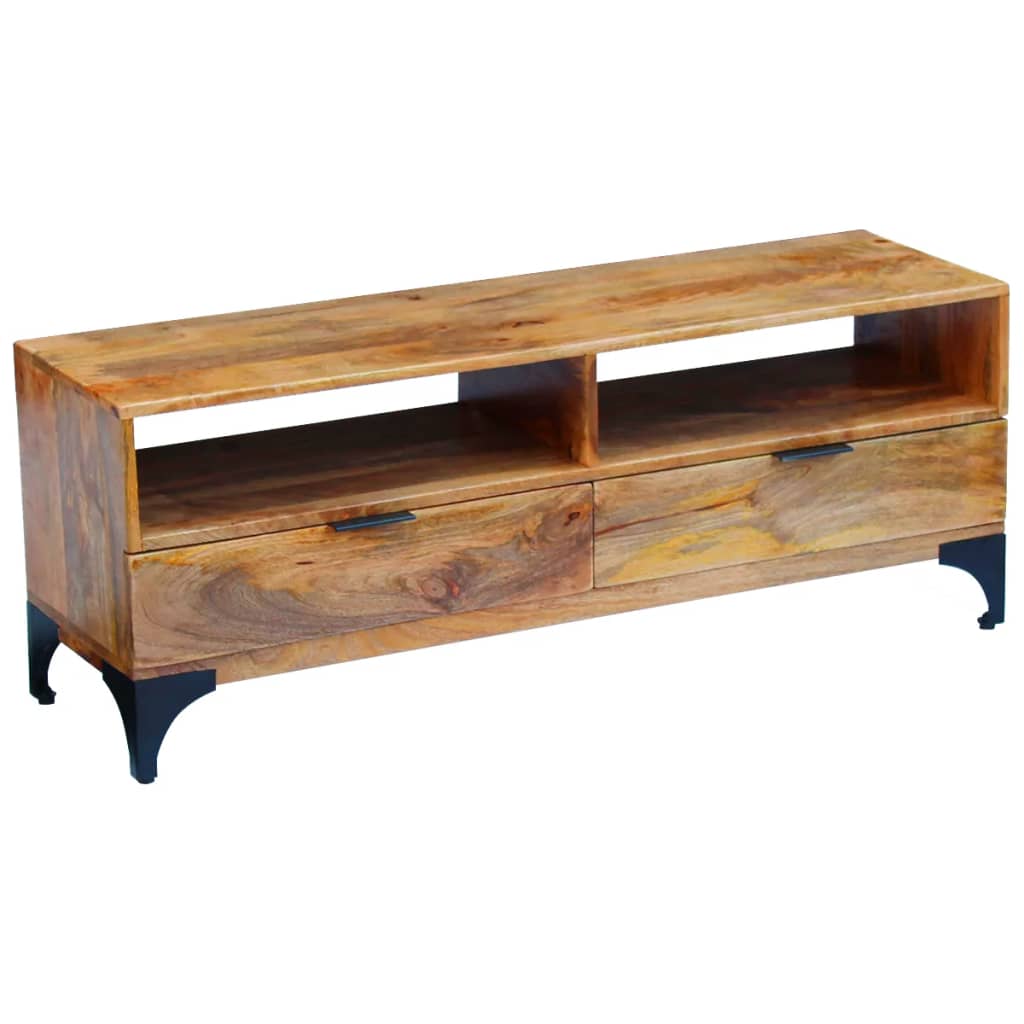 TV Stand Mango Wood 120x35x45 cm - OLBRIT