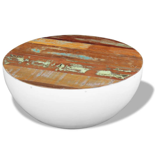 Bowl Shaped Coffee Table Solid Reclaimed Wood 60x60x30 cm - OLBRIT