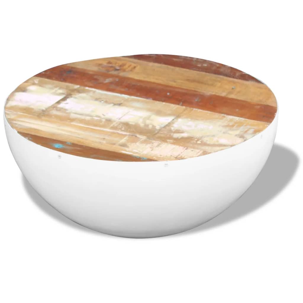 Bowl Shaped Coffee Table Solid Reclaimed Wood 60x60x30 cm - OLBRIT