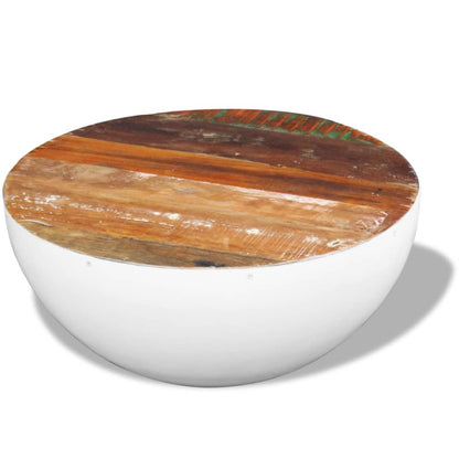 Bowl Shaped Coffee Table Solid Reclaimed Wood 60x60x30 cm - OLBRIT