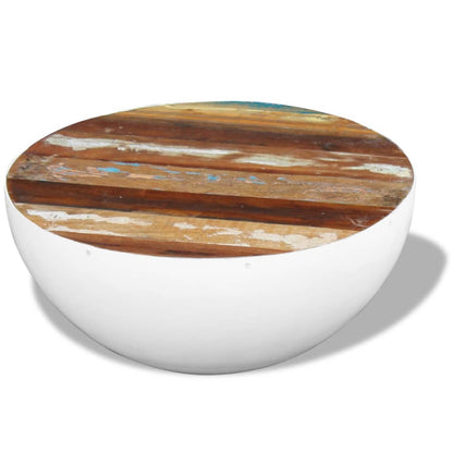 Bowl Shaped Coffee Table Solid Reclaimed Wood 60x60x30 cm - OLBRIT