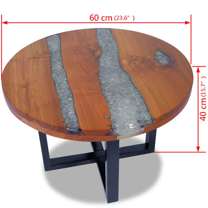Coffee Table Teak Resin 60 cm - OLBRIT