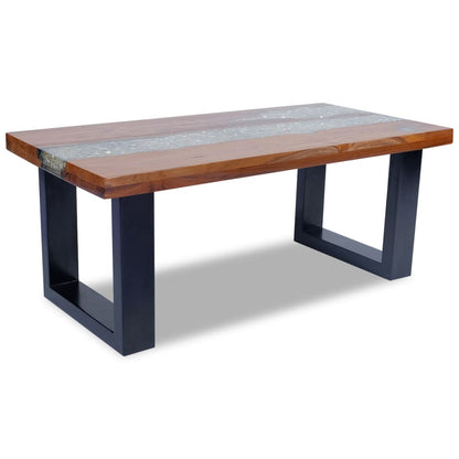 Coffee Table Teak Resin 100x50 cm - OLBRIT