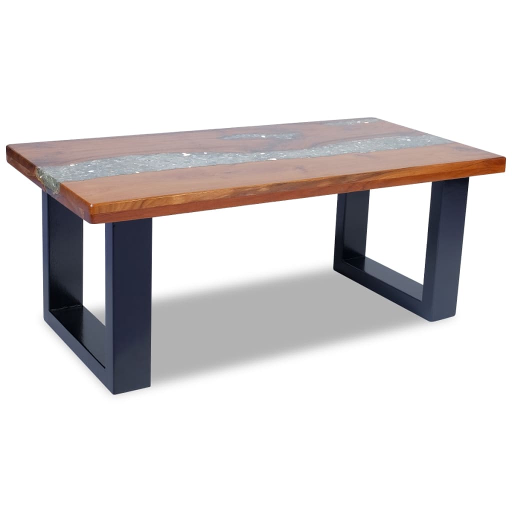 Coffee Table Teak Resin 100x50 cm - OLBRIT