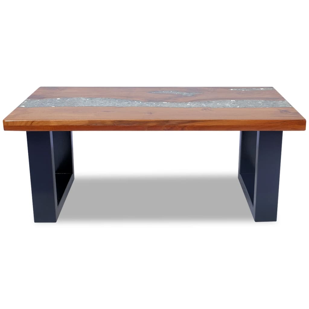 Coffee Table Teak Resin 100x50 cm - OLBRIT