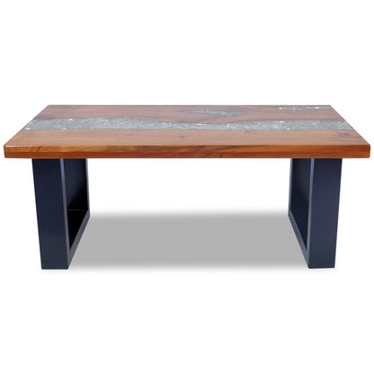 Coffee Table Teak Resin 100x50 cm - OLBRIT