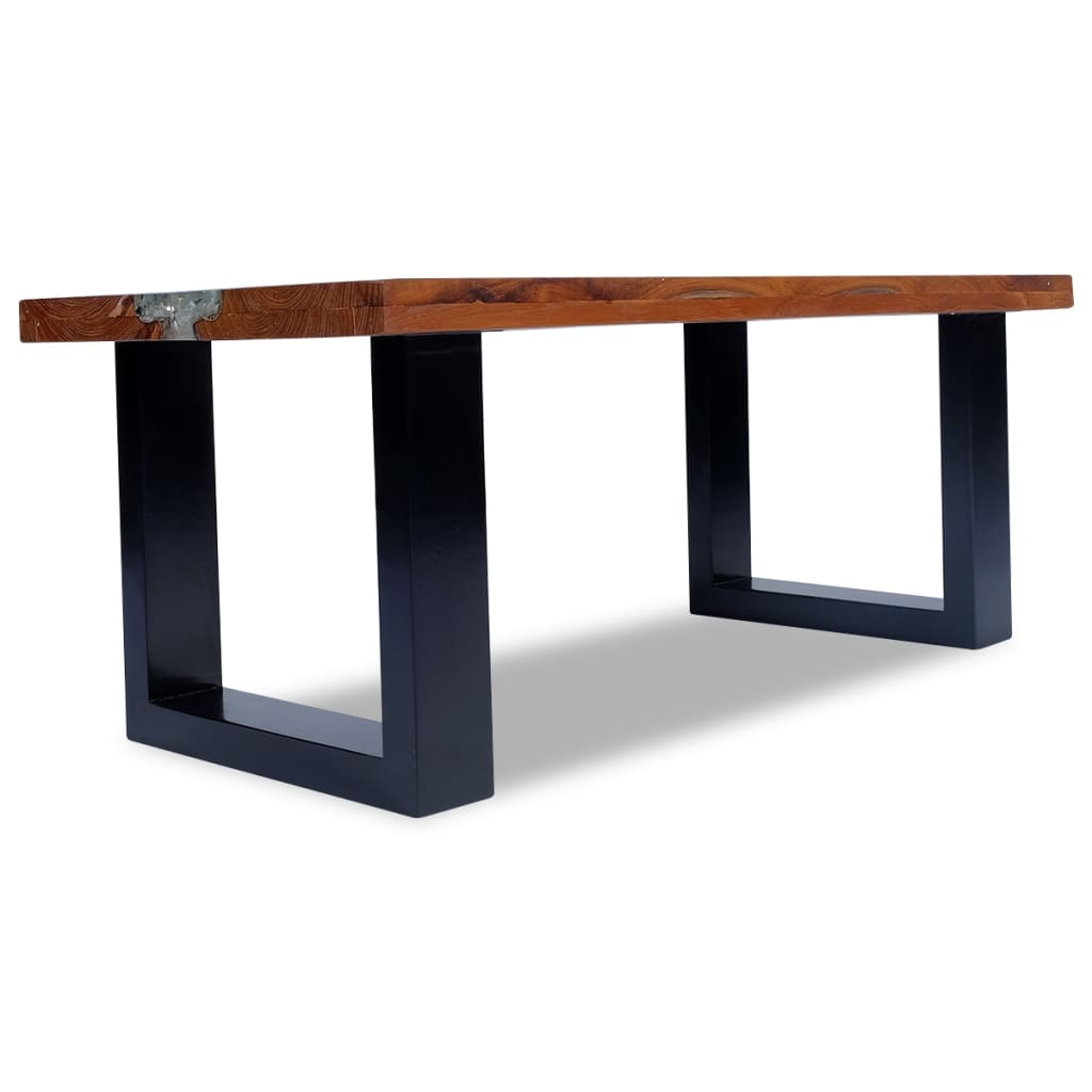 Coffee Table Teak Resin 100x50 cm - OLBRIT