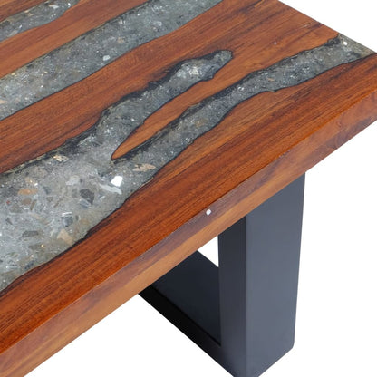 Coffee Table Teak Resin 100x50 cm - OLBRIT