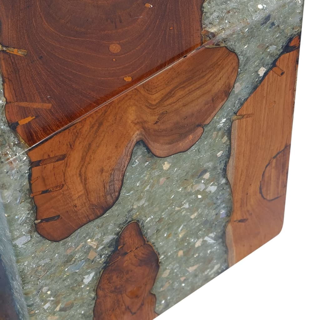Stool Solid Teak Wood and Resin - OLBRIT