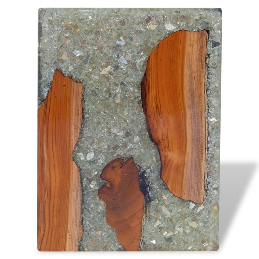 Stool Solid Teak Wood and Resin - OLBRIT