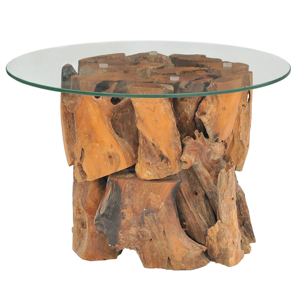 Coffee Table Solid Teak Driftwood 60 cm - OLBRIT