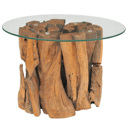 Coffee Table Solid Teak Driftwood 60 cm - OLBRIT
