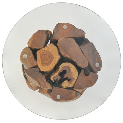 Coffee Table Solid Teak Driftwood 60 cm - OLBRIT