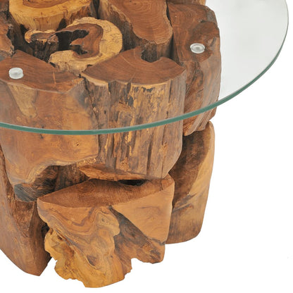 Coffee Table Solid Teak Driftwood 60 cm - OLBRIT