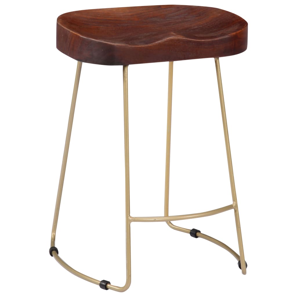 Gavin Bar Stools 2 pcs Solid Mango Wood - OLBRIT