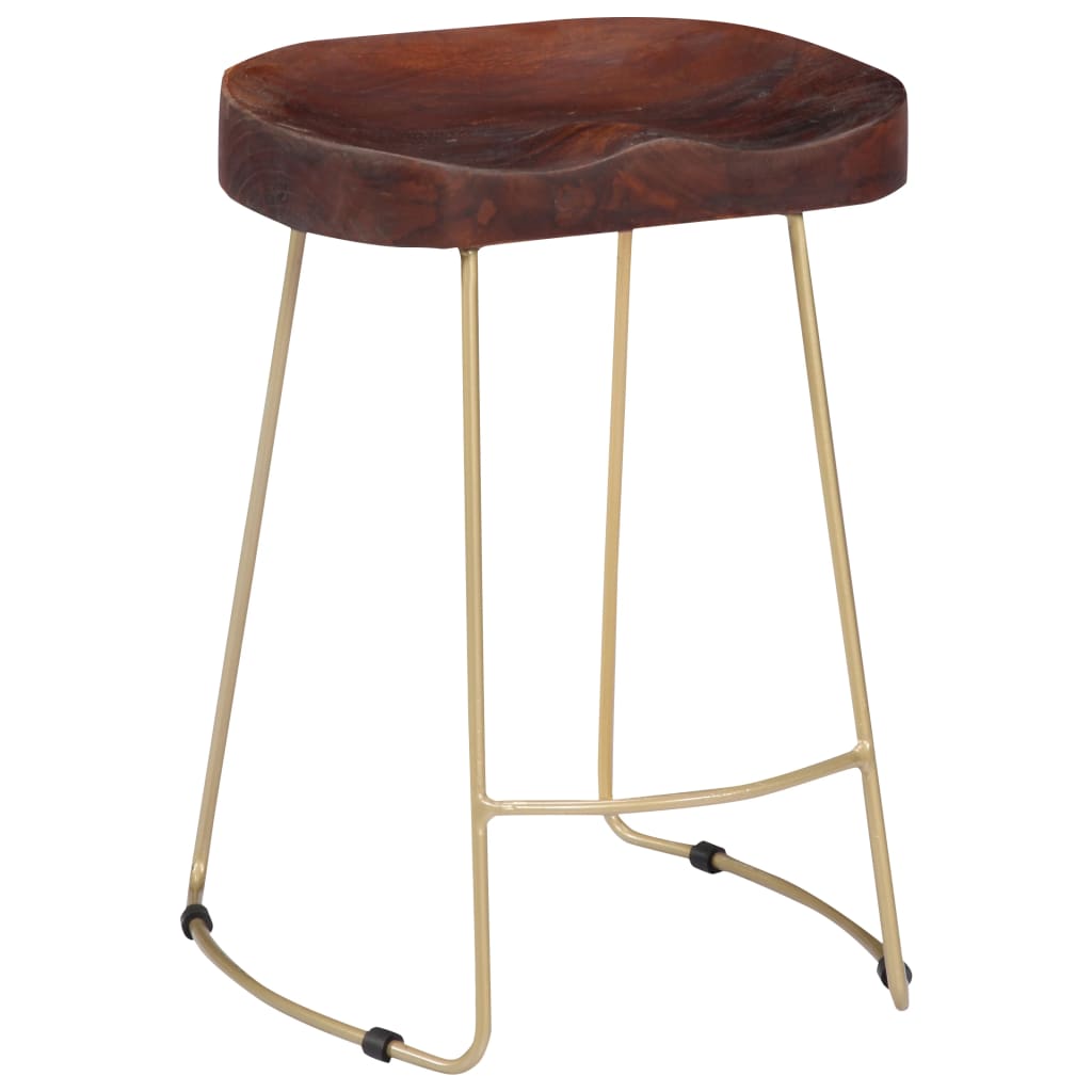 Gavin Bar Stools 2 pcs Solid Mango Wood - OLBRIT