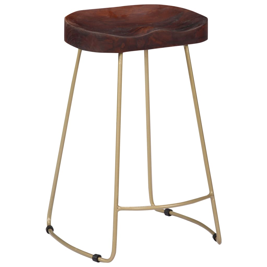 Gavin Bar Stools 2 pcs Solid Mango Wood - OLBRIT