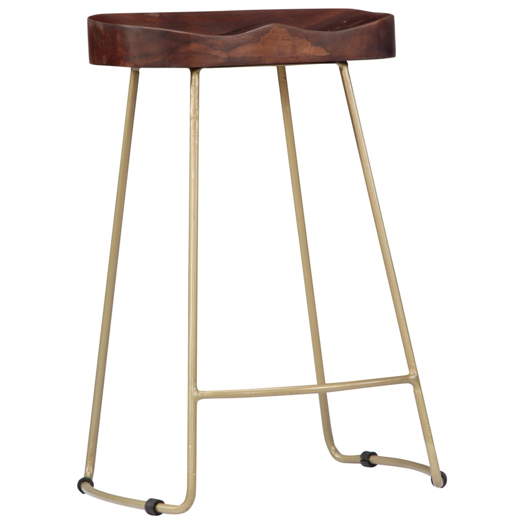 Gavin Bar Stools 2 pcs Solid Mango Wood - OLBRIT