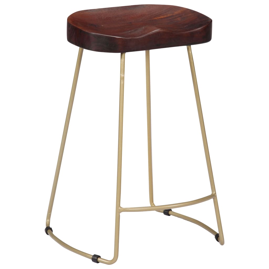 Gavin Bar Stools 2 pcs Solid Mango Wood - OLBRIT