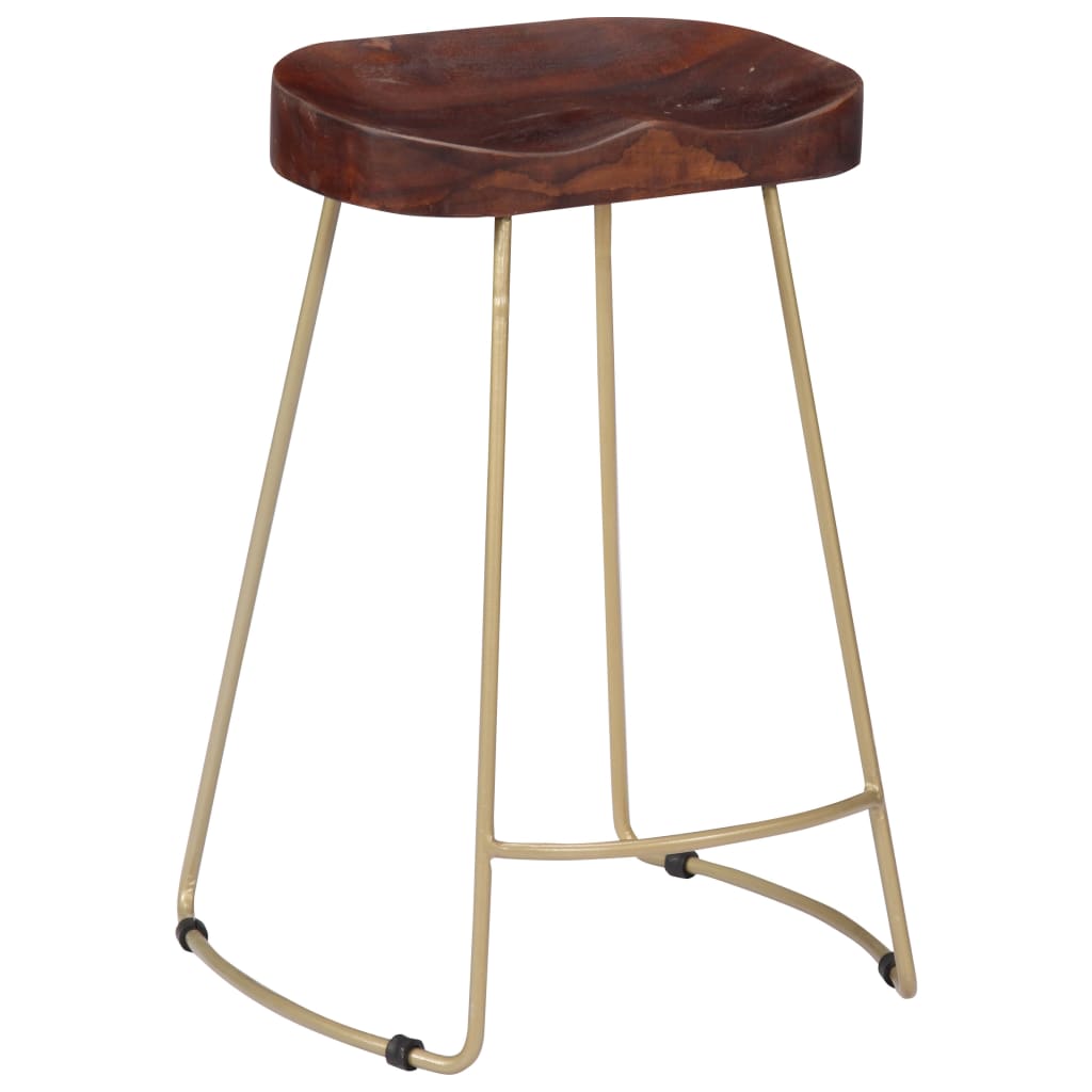 Gavin Bar Stools 2 pcs Solid Mango Wood - OLBRIT