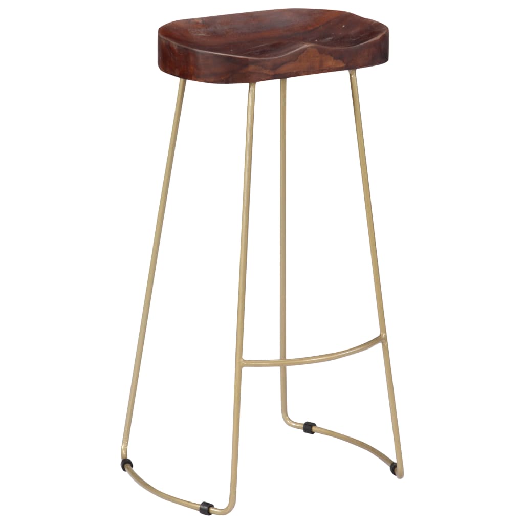 Gavin Bar Stools 2 pcs Solid Mango Wood - OLBRIT