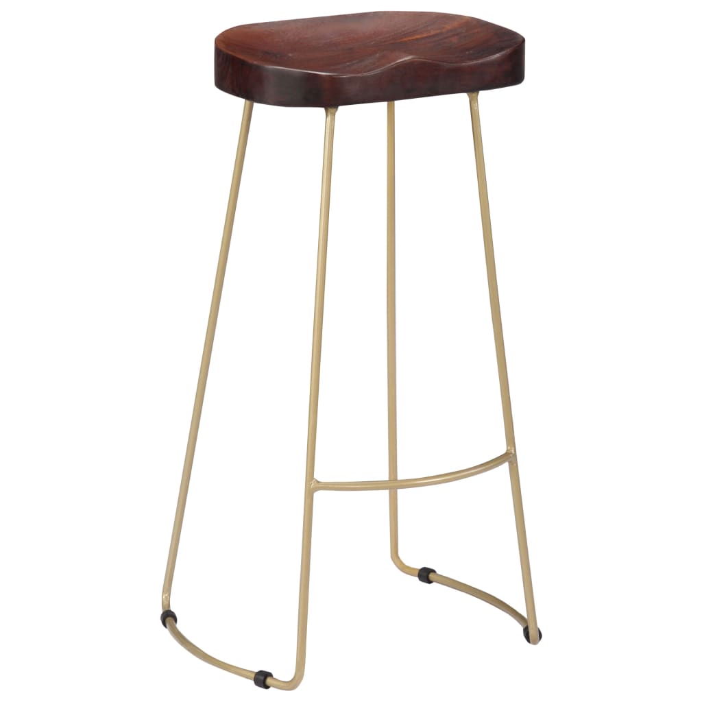 Gavin Bar Stools 2 pcs Solid Mango Wood - OLBRIT