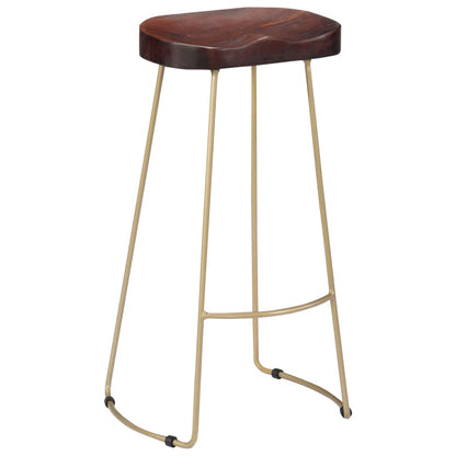 Gavin Bar Stools 2 pcs Solid Mango Wood - OLBRIT