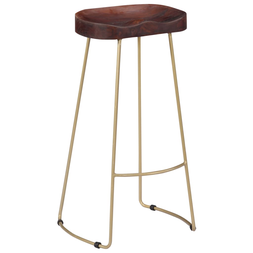 Gavin Bar Stools 2 pcs Solid Mango Wood - OLBRIT