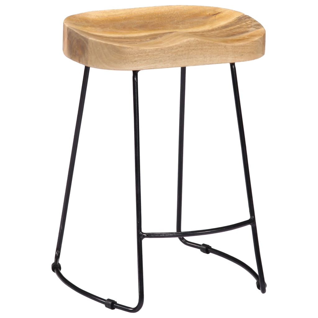 Gavin Bar Stools 2 pcs Solid Mango Wood - OLBRIT