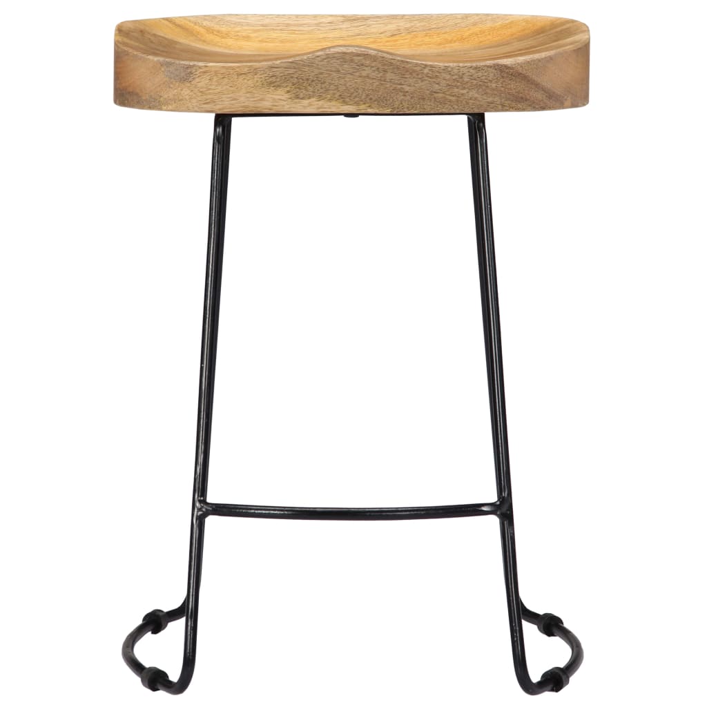 Gavin Bar Stools 2 pcs Solid Mango Wood - OLBRIT