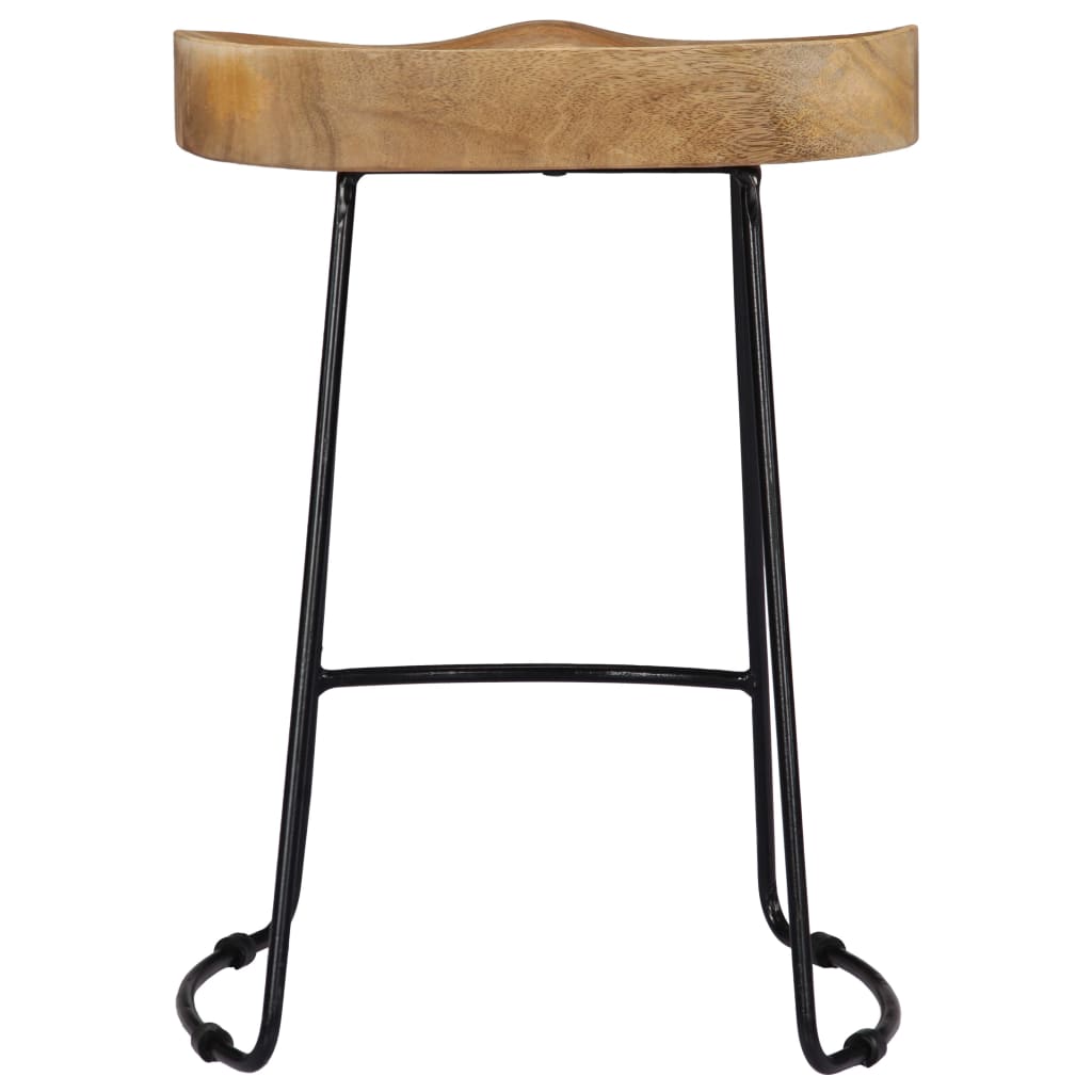 Gavin Bar Stools 2 pcs Solid Mango Wood - OLBRIT