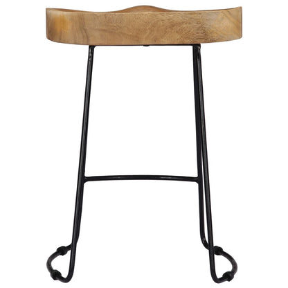 Gavin Bar Stools 2 pcs Solid Mango Wood - OLBRIT