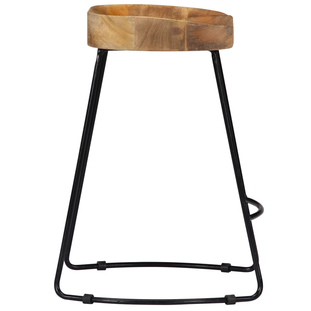 Gavin Bar Stools 2 pcs Solid Mango Wood - OLBRIT