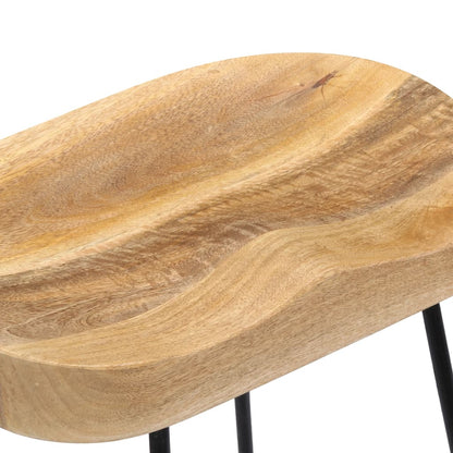 Gavin Bar Stools 2 pcs Solid Mango Wood - OLBRIT