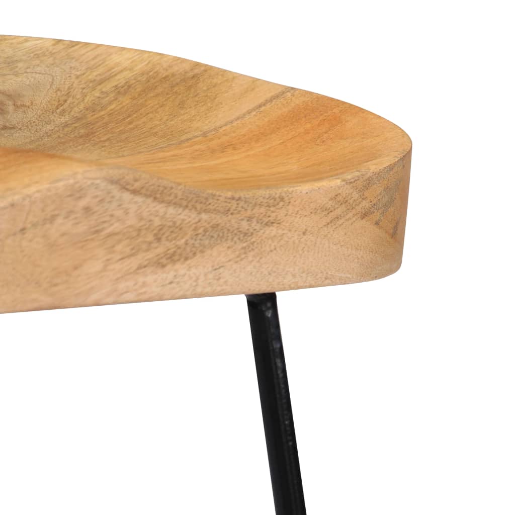 Gavin Bar Stools 2 pcs Solid Mango Wood - OLBRIT