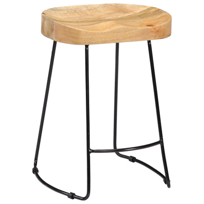 Gavin Bar Stools 2 pcs Solid Mango Wood - OLBRIT