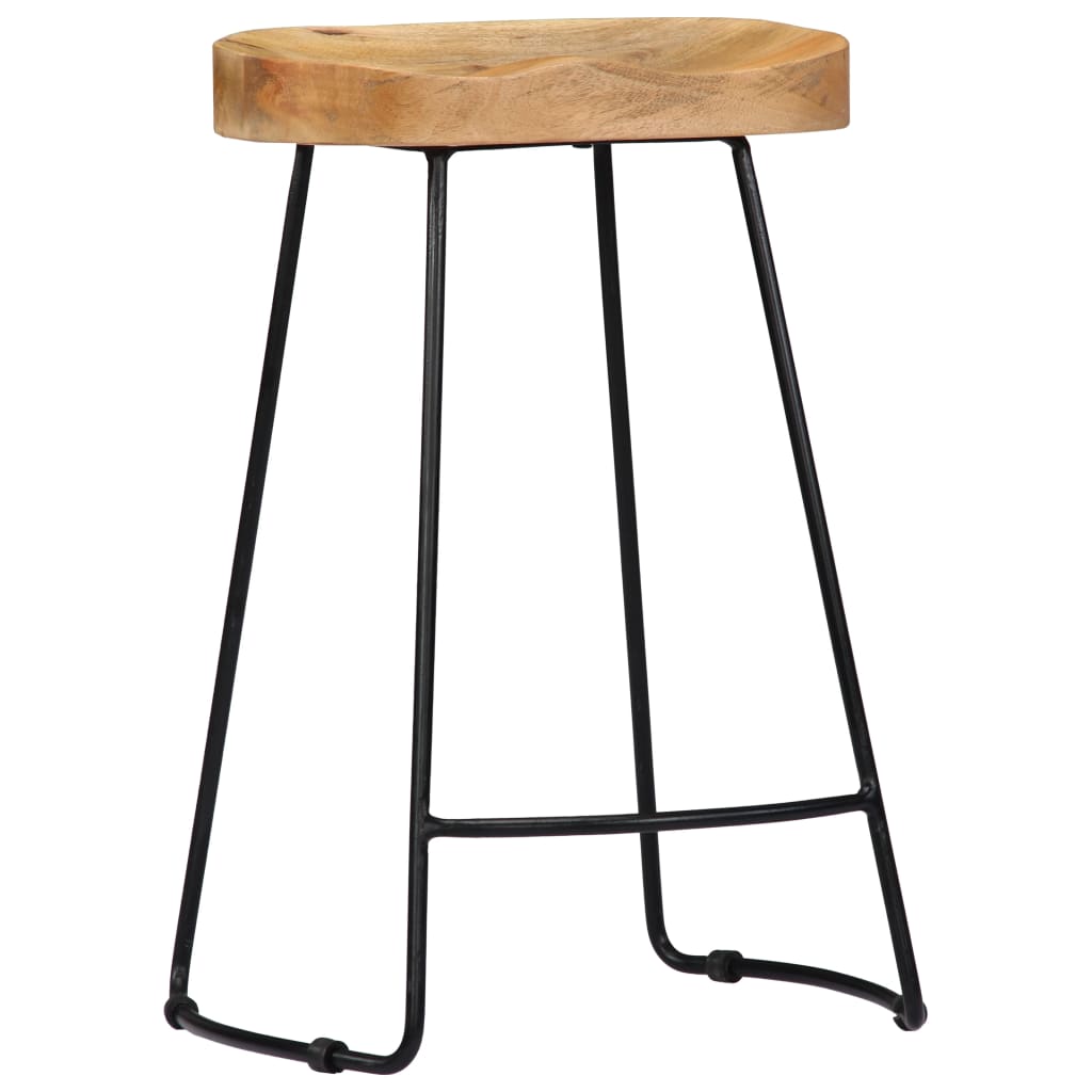 Gavin Bar Stools 2 pcs Solid Mango Wood - OLBRIT