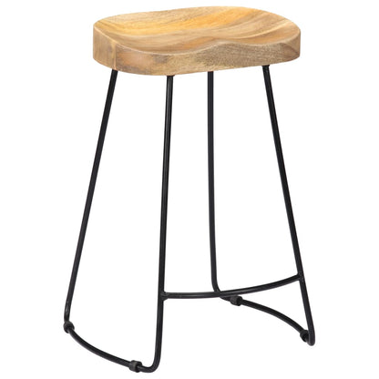 Gavin Bar Stools 2 pcs Solid Mango Wood - OLBRIT