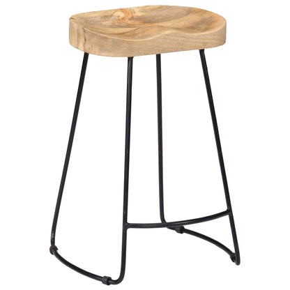 Gavin Bar Stools 2 pcs Solid Mango Wood - OLBRIT